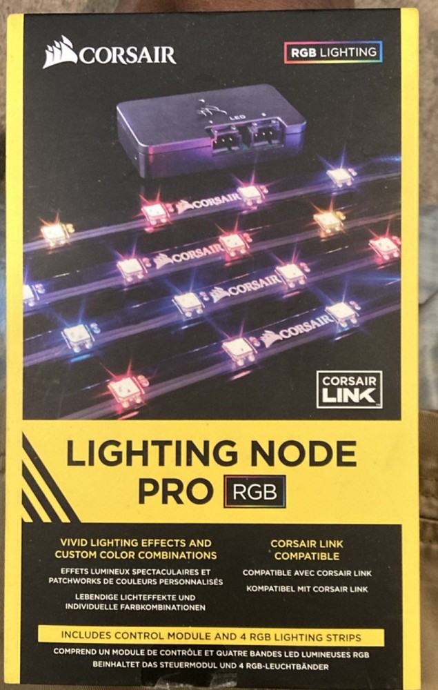 Corsair Lighting Node Pro RGB Controller CL-9011109-WW with 4 Lighting Strips