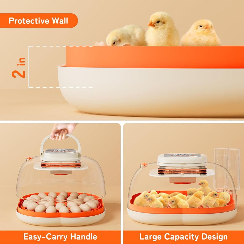 Egg Incubators for Hatching Eggs, Temperature and Humidity Control, Automatic Eg