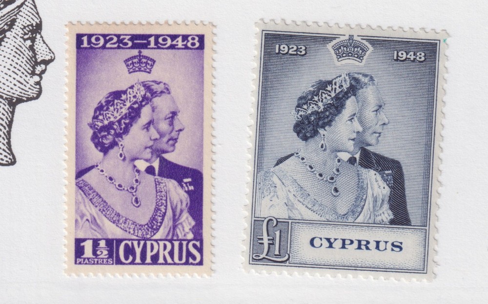 CYPRUS # 158-159 Silver Wedding mint lightly hinged