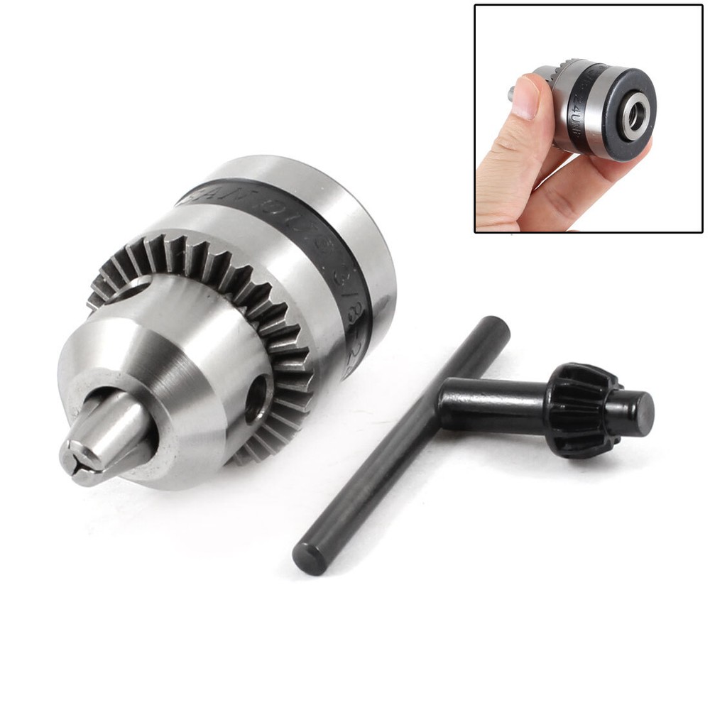 Drill Chucks 3/8-24UNF Threaded 1.5-10mm Capacity with Chuck Key