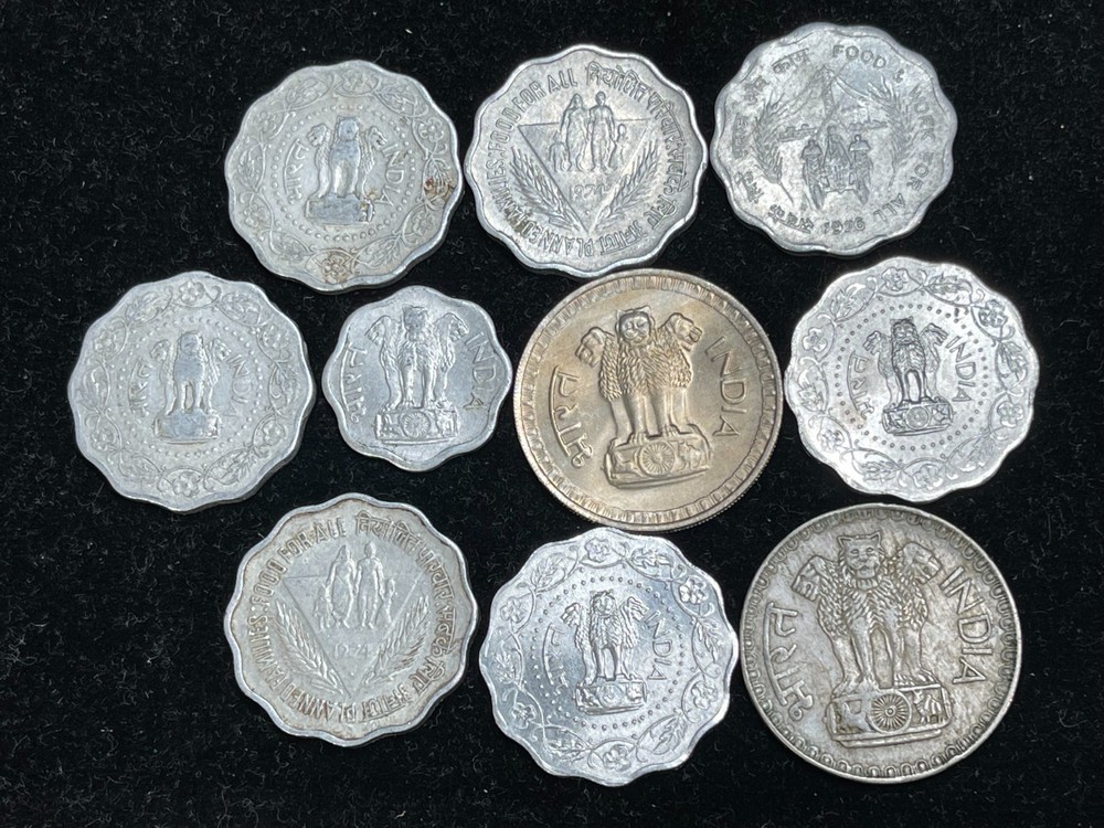 Assorted India 10 Coins lot High Value 071625