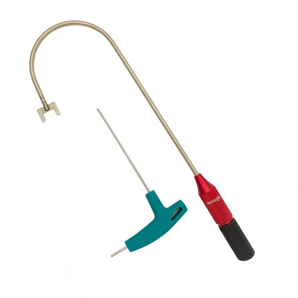 The J Tool Thumb Turn Bypass Large, Silver+red Black Handle