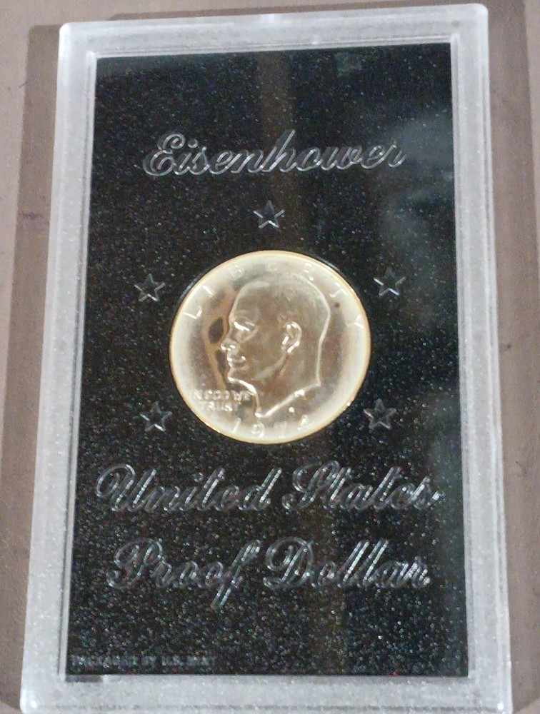 1974 40% Silver Proof Eisenhower Silver Dollar No Box