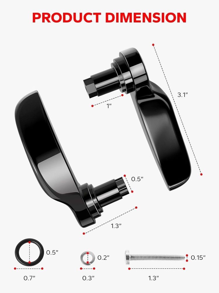 Gloss Black Saddlebag Latch Kit for Harley Davidson 2014-2024 Models - Durabl...