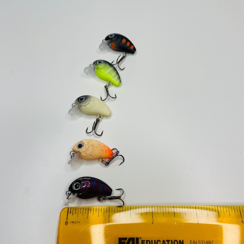5 pcs set 0.1 oz / 1” mini crank baits - bug
