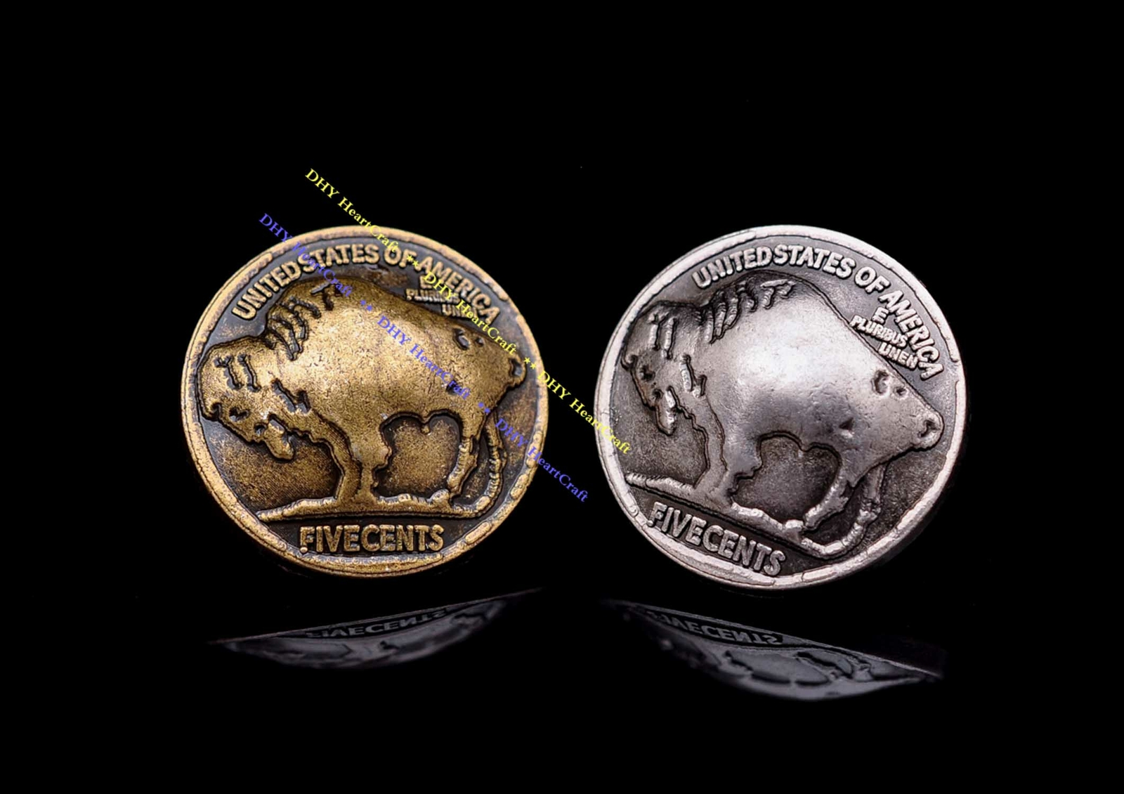 10X Antique Silver Buffalo Leathercraft Hardware Belt Western Concho Screwback