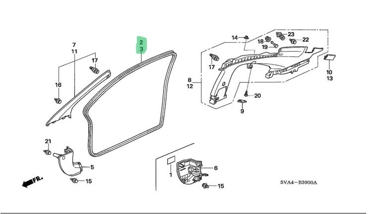 OEM 2006-11 For Honda Civic 2DR Door Seal Set. Fits older model Chevy C10 64-72