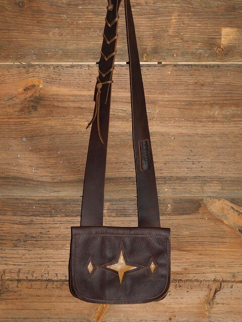 LEATHER MUZZLELOADER POSSIBLES POUCH BAG