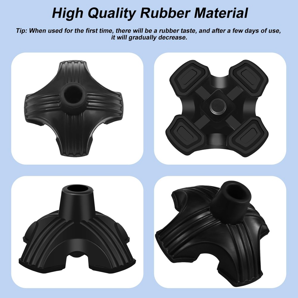 2 Pack Cane Tips for Stability, 3/4 inch Non-Slip Replacement Tip, Self...