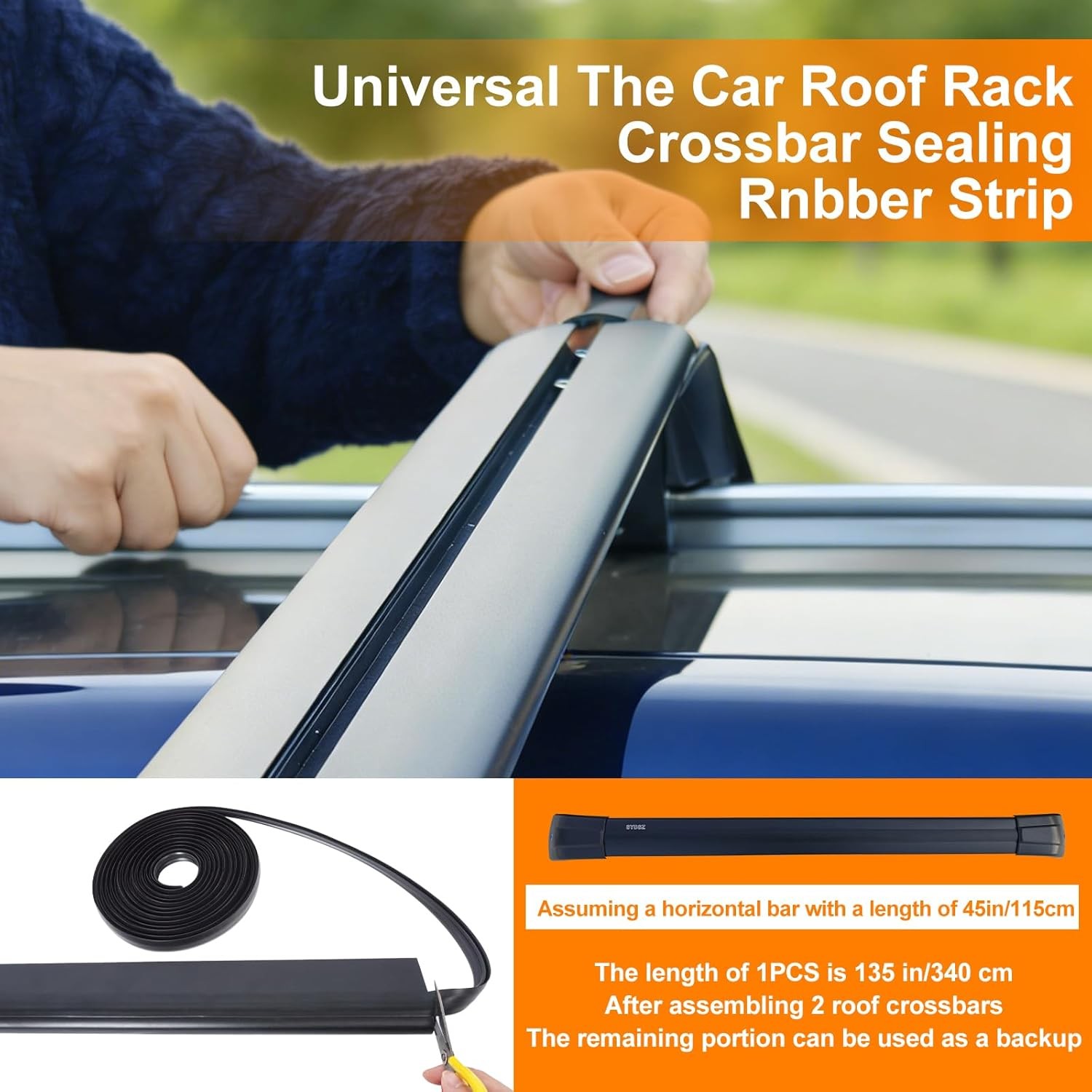 1 SET FOR HONDA BLACK ROOF TOP CROSSBAR TRIM DRIP MOLDINGS COVERS SEALING STRIP