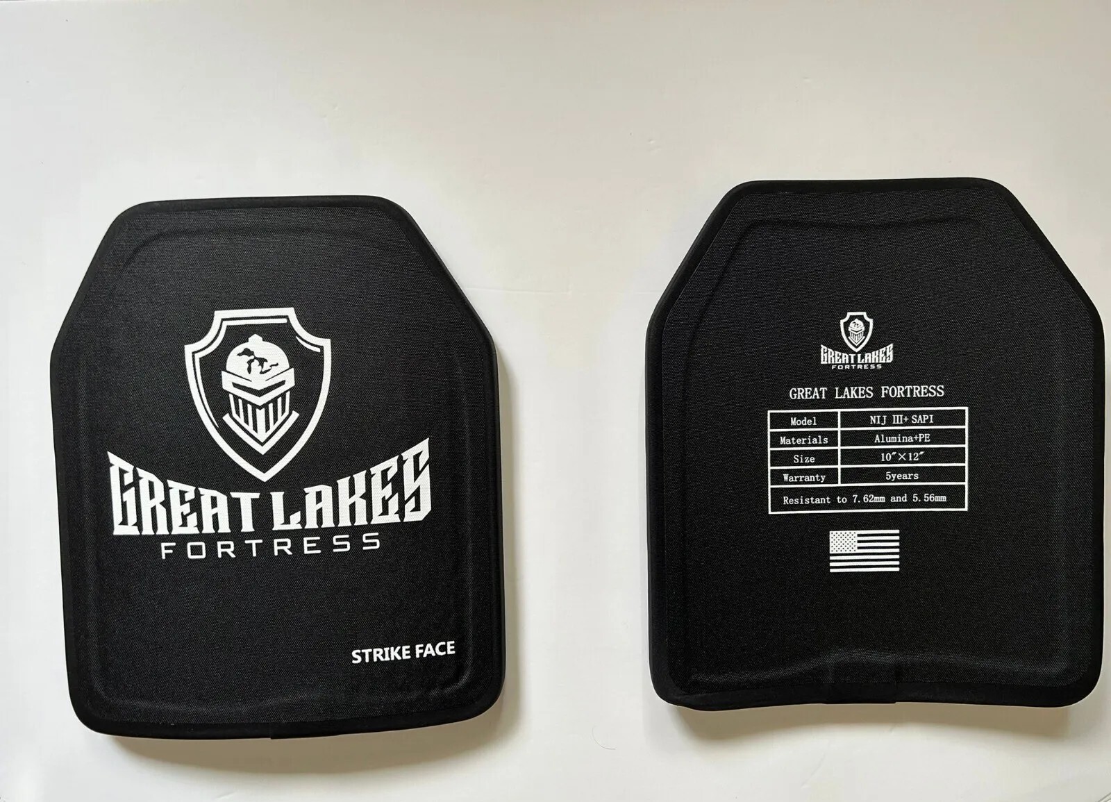 NIJ Level 3+ 10"X12" Stand-Alone Ceramic tactical Armor Plate, Multi-shot Pair