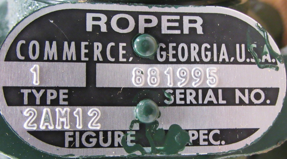 NEW ROPER 2AM12 TRANSFER GEAR PUMP TYPE 1