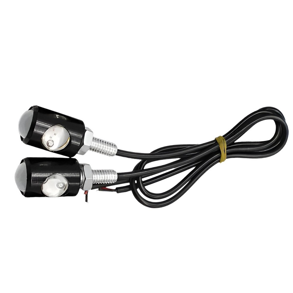 4x Motorcycle White LED Turn Signal Light Mini Micro Eagle Eye Indicator 12V