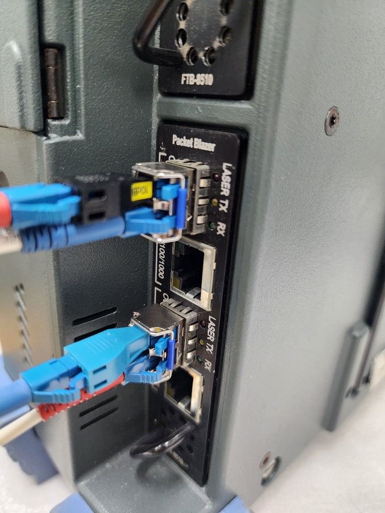 EXFO FTB-400 Network Testing, Two FTB-8510-2 Ethernet Test Modules, Gig-E, 1K