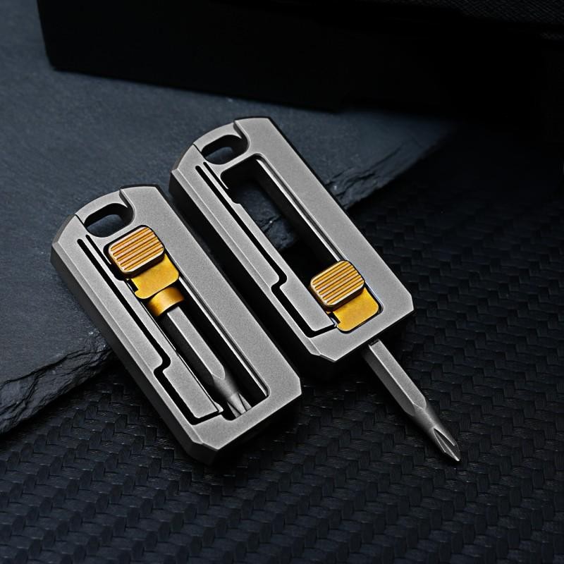 Titanium Screwdriver Portable Keychain Phillips Flathead Screwdriver EDC Tool