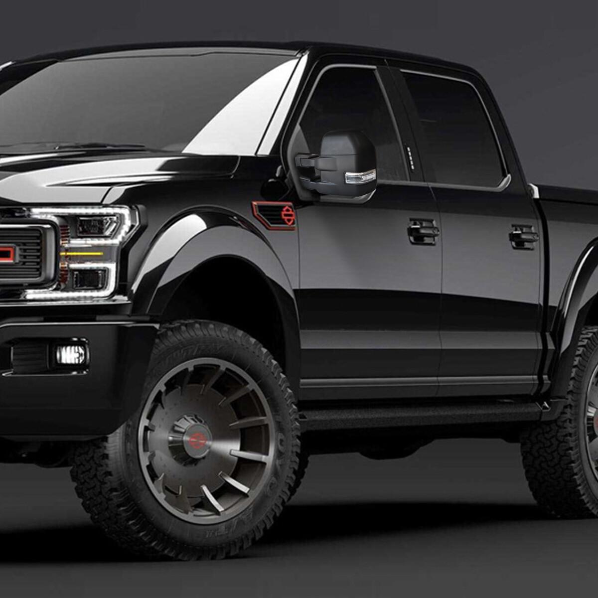 Pair Towing Mirrors For 2015-2020 Ford F-150 Pickup Power Heated Signal Sensor