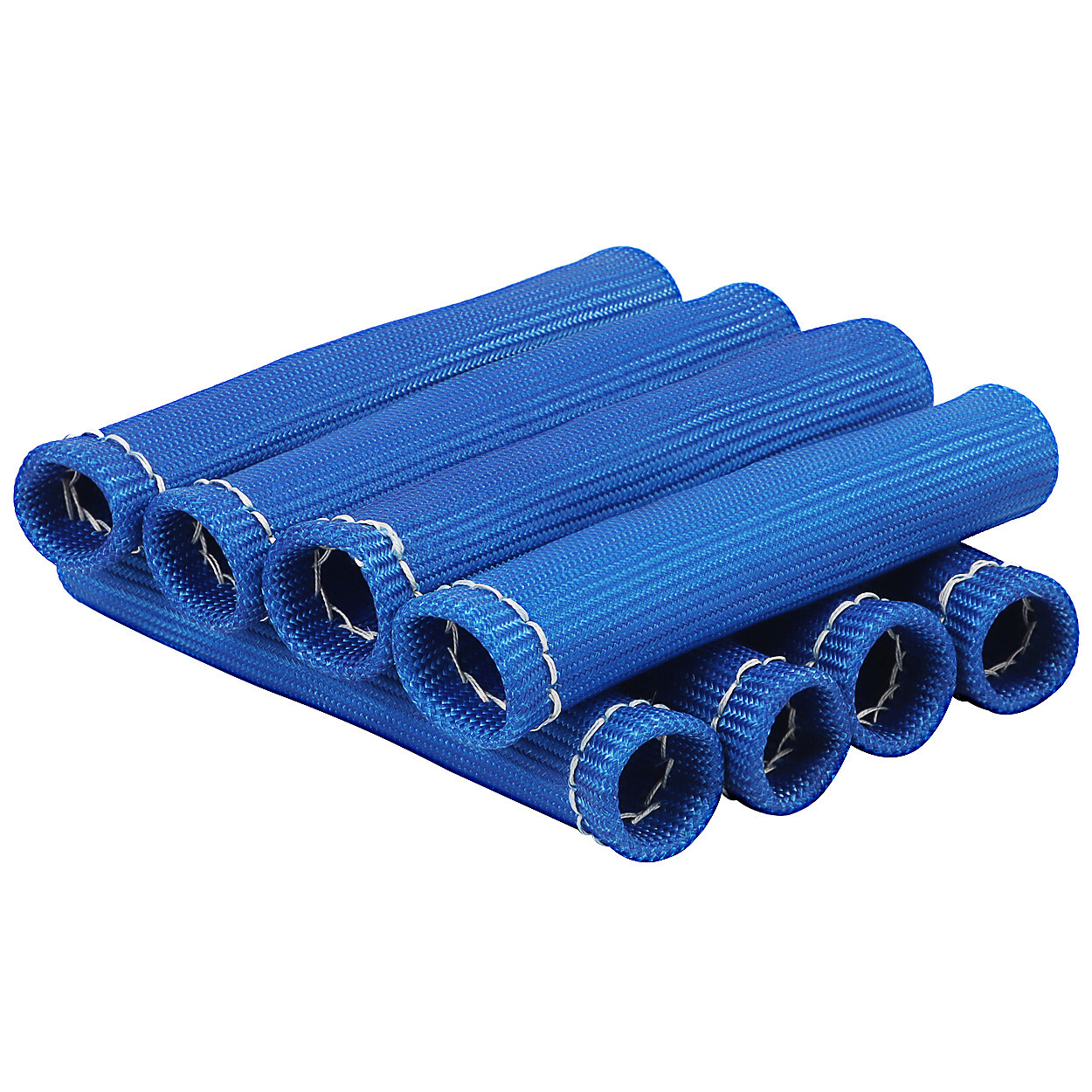 Spark Plug Wire Boots Heat Shield Protector Sleeve 2500 Degree 6 Inch Blue 8Pcs