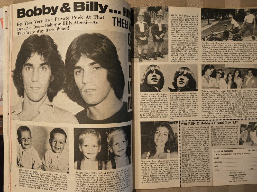 16 Magazine December 1978 KISS, ROLLERS, GARRETT, GIBB