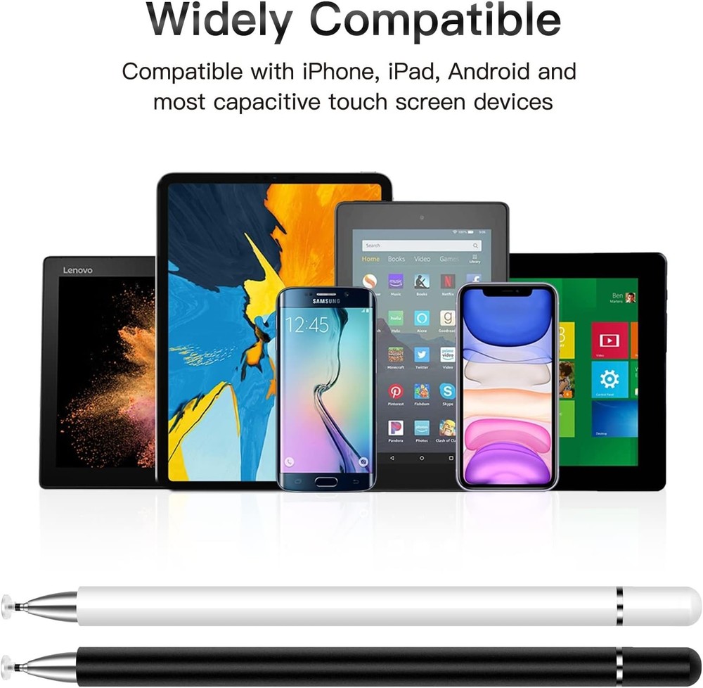 Stylus Pens 2 Pack Aluminum Touchscreen Compatible with iPad iPhone Android
