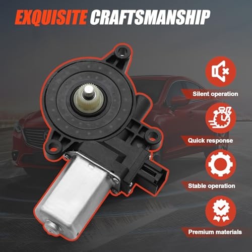 Power Window Lift Motor Compatible with Mazda 2 (2011-2014), Front driver Side