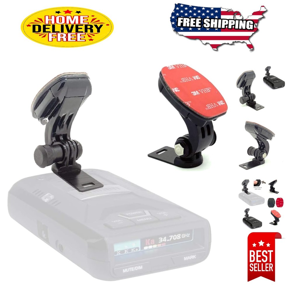 3M Adhesive Windshield Mount for Uniden Radar Detectors - Secure & Adjustable
