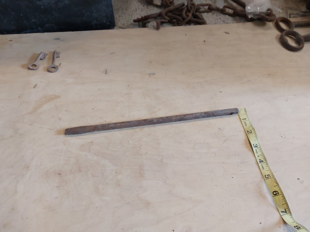 Old Vintage Rusty Cast Iron Chisel 11" X 0.5"