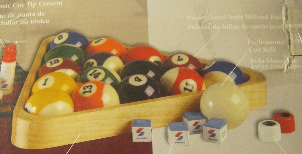 SPORTCRAFT Billiard Starter Set MOSTLY COMPLETE!!
