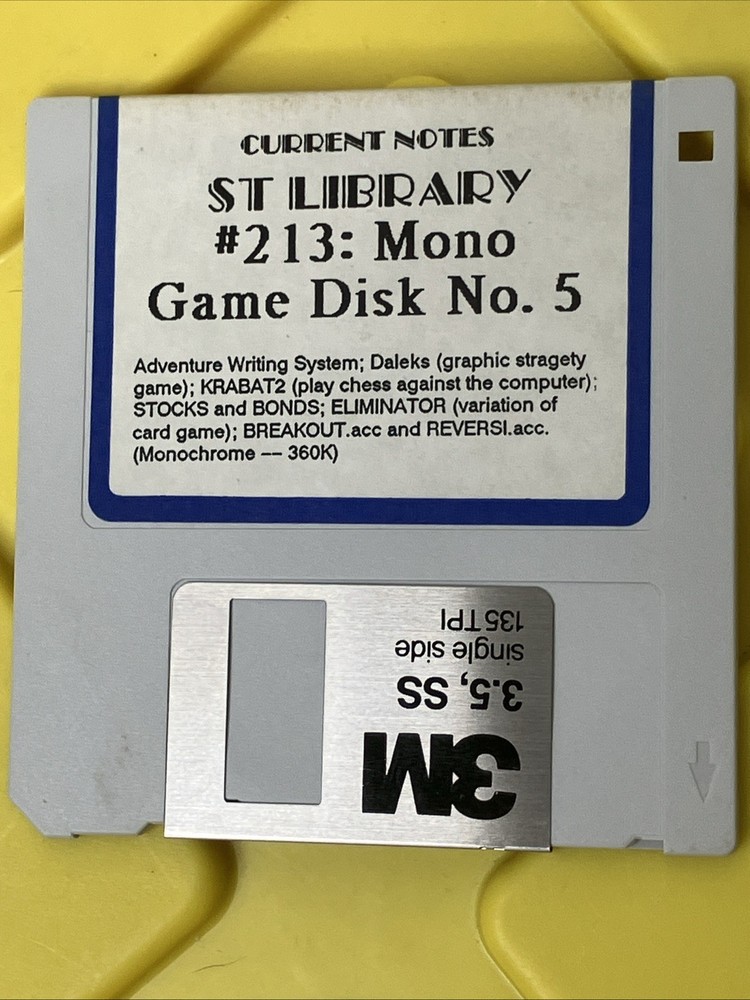 Atari ST Current Notes Library 18 3.5” Disks Lot from Current Notes Magazine