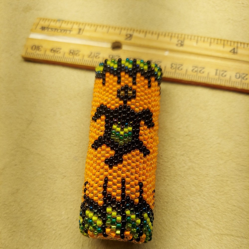 Beaded Lighter Case Turtle