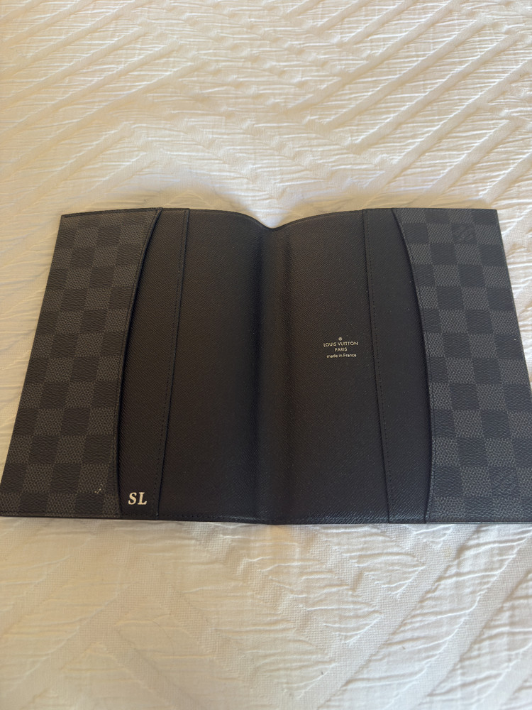 Authentic LOUIS VUITTON Agenda Bureau Notebook Cover Graphite