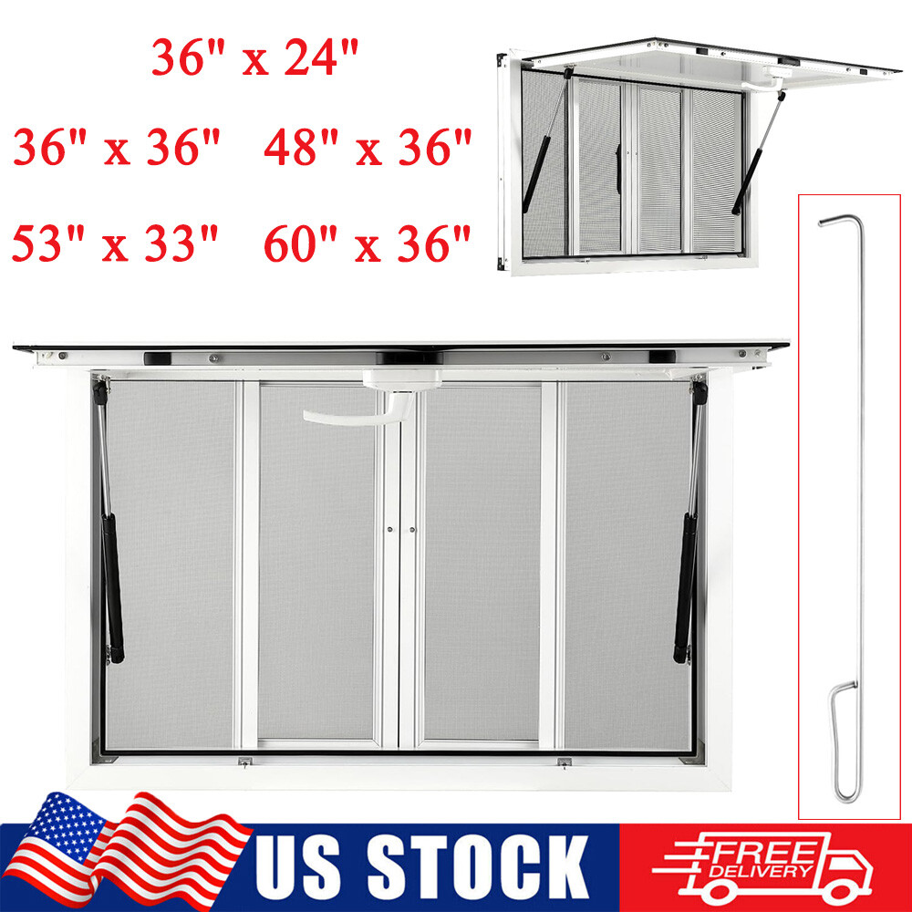 Concession Stand Trailer Serving Window Awning Food Truck Service Screen Windows