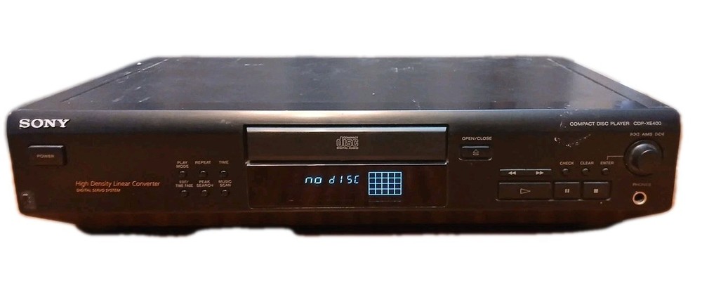 Sony CDP-XE400 Single CD Compact Disk Player Tested Works No Remote