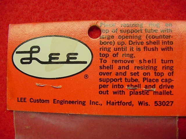 Lee- Sizing Ring- 16 gauge- #80916- New !!
