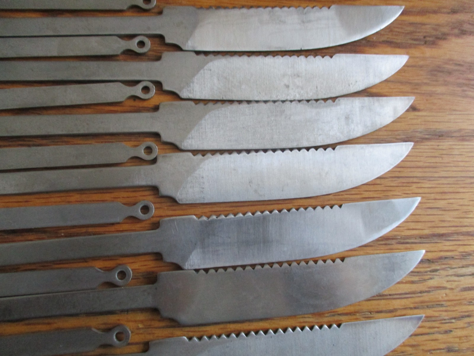 15 Stainless Steel Saw Back Knife Blade Blank Blank's NOS Colonial Knife USA