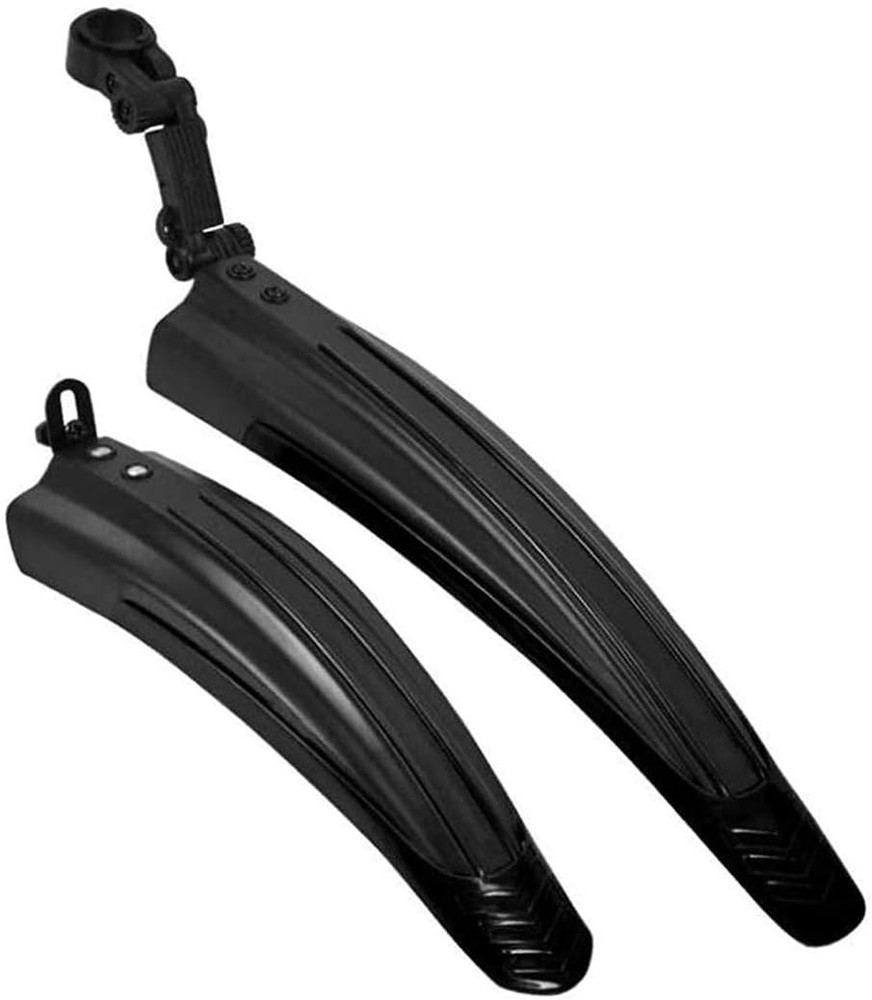 Universal Adjustable Mud Guards for Mountain & Road Bikes - All Black Set