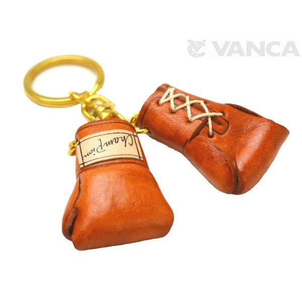 Boxing Globe Leather Keychain(L)