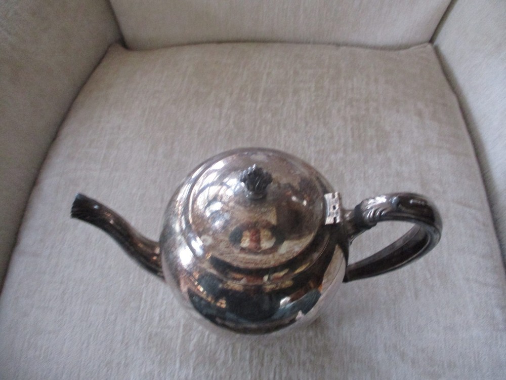 Vintage Tarnished Silver Plate Tea Pot Home Decorators Inc