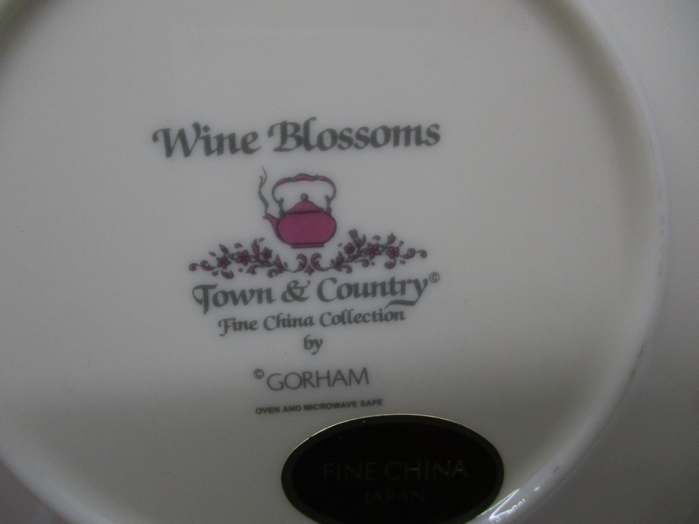 GORHAM WINE BLOSSOMS - 2 CUPS & SAUCERS - 2 1/4" 0510I
