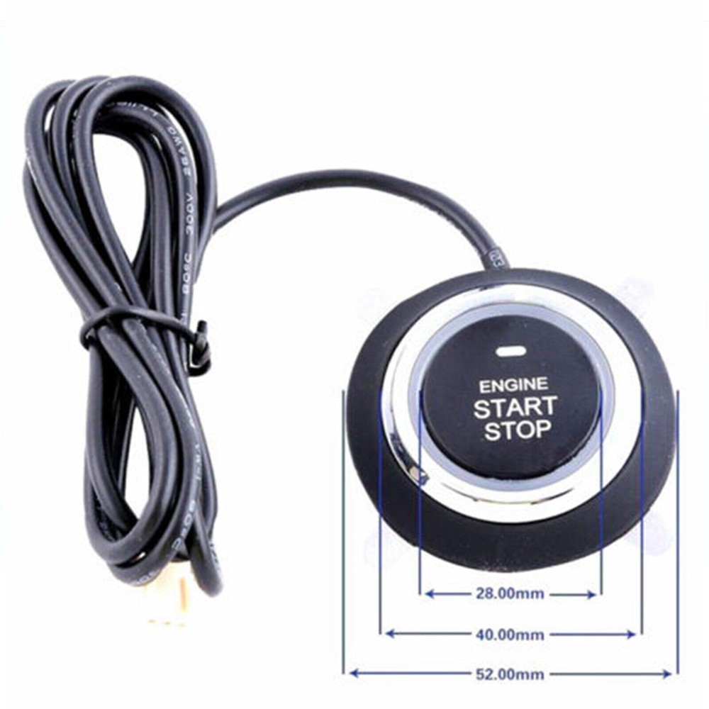 Car Keyless Entry System Engines Start Ignition Security Alarm Kit w/ 2 RemoteDa