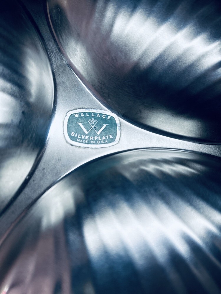 Wallace Baroque 3 Shell Handled Bon Bon Candy Relish Mint Tray Bowl Platter #220