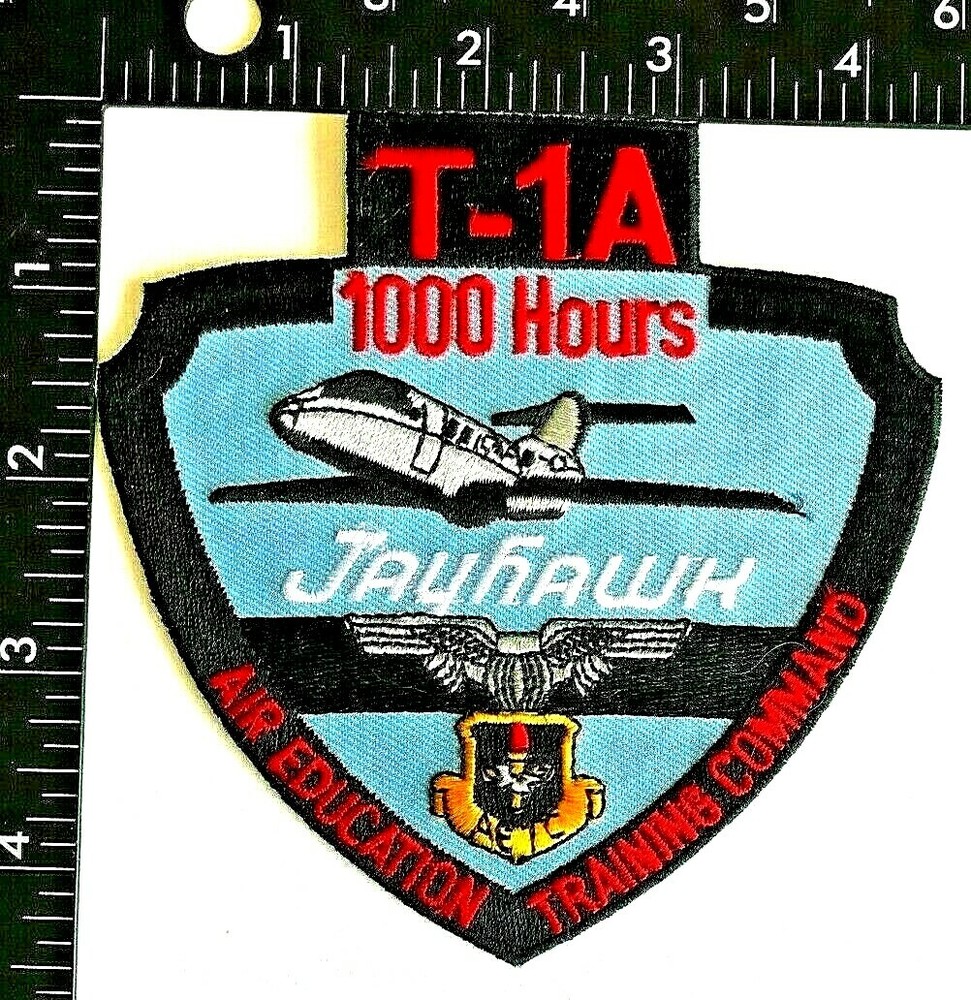 U.S. AIR FORCE AIR EDUCATION & TRAINING COMMAND T-1A 1000 HRS.PATCH (AFA)