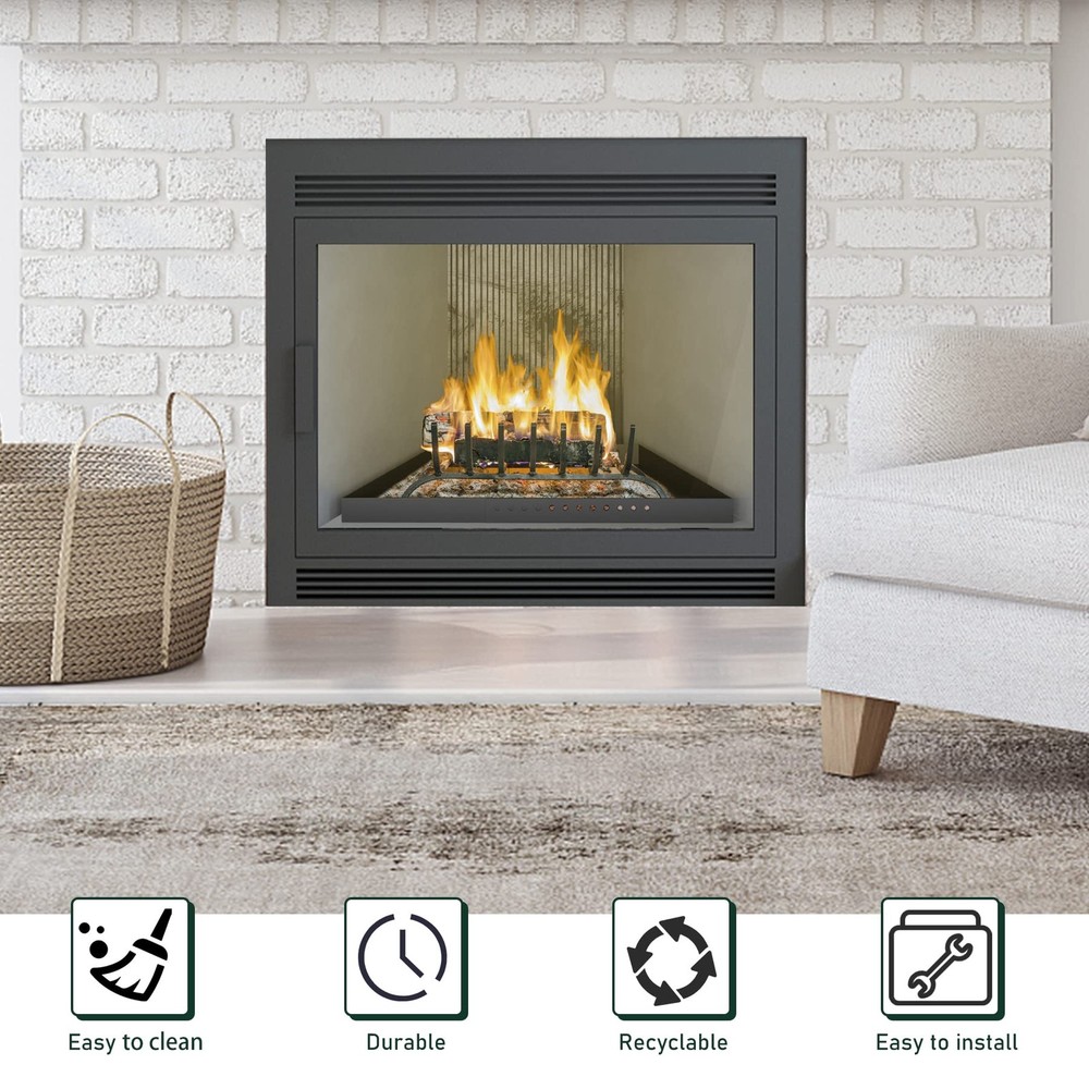 Adjustable Fireplace Tray, Expandable Ash Pan for Ash Collection, Galvanized Ste