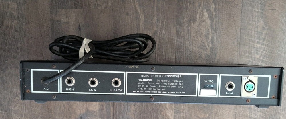 Dietz Electronic Crossover Precision Audio Rack Mount Vintage