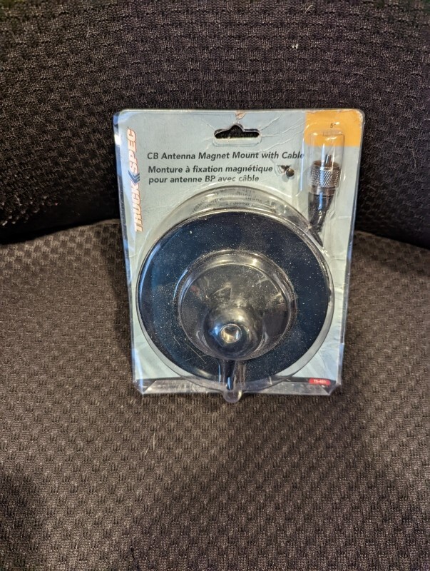 Truck Spec 5"  Magnet Mount 12' Pre-Wired Coax Cable w/ PL-259 Connectors TS-401