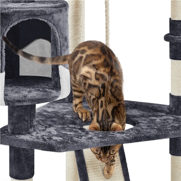 79in Large Cat Tree Tower for Indoor Cats Condo Scratching Post Pet Play House