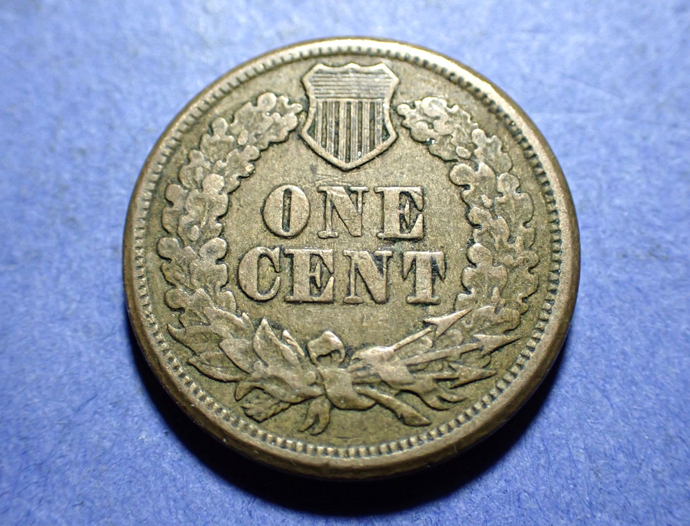 1863 Copper Nickel Indian Cent VF