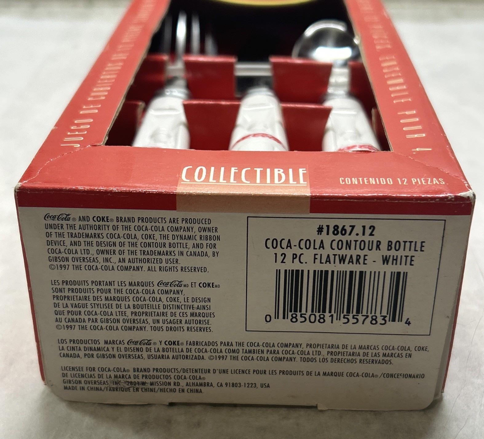 Coca-Cola 12-Piece Flatware Set Bottle Handle Collectible NOS By Gibson