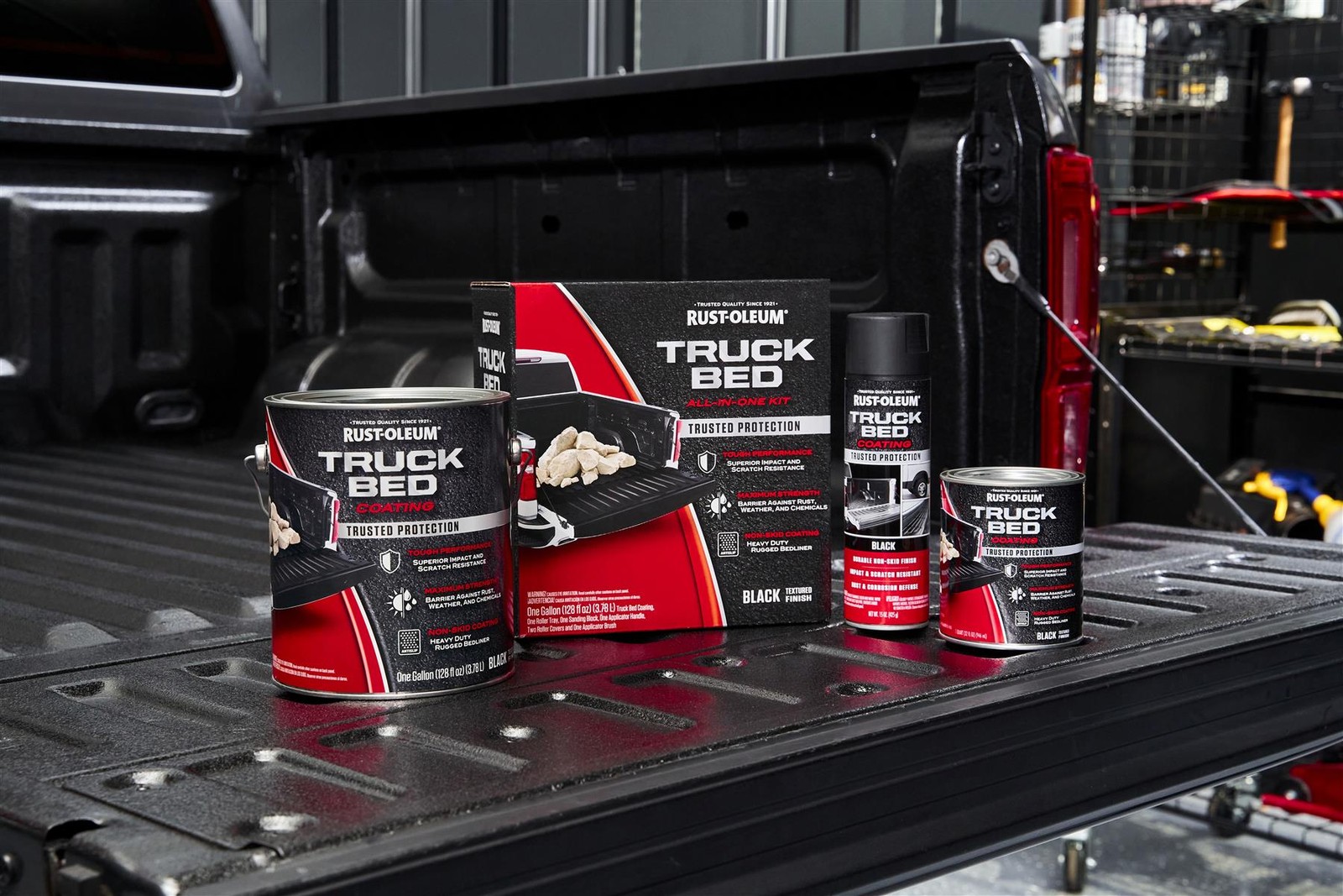 Rust-Oleum Automotive Truck Bed Coating, Black, Quart - 342668