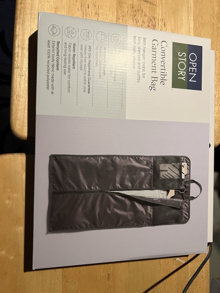 Open Story Convertible Garment Bag