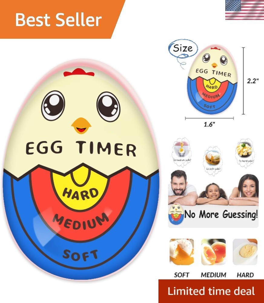 Tricolor Color-Changing Egg Timer – Perfect Hard/Soft Boiled Eggs Every Time